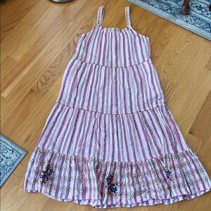 SUNDANCE CATALOG Vería MAXI BOHO SUNDRESS PINK SIZE SMALL